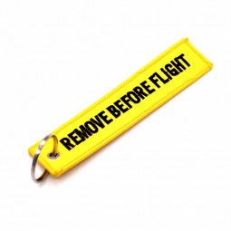 Benutzerdefinierte Luftfahrt gestickt entfernen Schlüsselbund Flugzeug Key Tag
