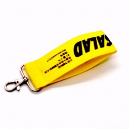 黄色短款钥匙扣皮带挂绳，用于促销礼品
