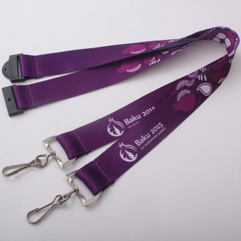 Professional polyester double sided lanyard