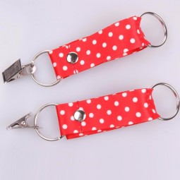 high quality customized printed polyester lanyard keychain