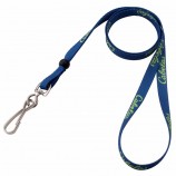 heat printed polyester j hook lanyard with custom logo