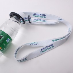 polyester sublimation print lanyard with glass holder