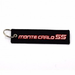 factory price embriodery fabric keychain
