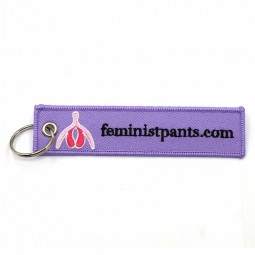 Fashion Multicolor Polyester Embroidered Logo  Keychain