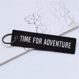 Mode-Art-Flugzeug-Gewebe-Schlüsselmarken-Stickerei gesponnene Keychains