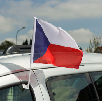 custom czech national day car flag / czech republic country car window flag banner