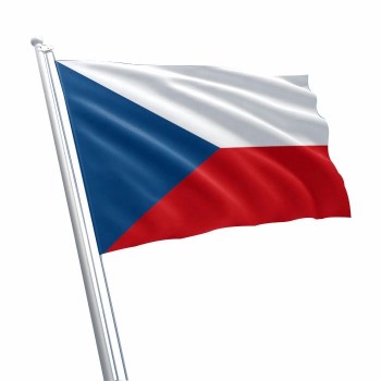 체코 국기 스크린 인쇄 폴리 에스터 국가 체코 공화국 국기