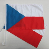 Czech Republic car flag with plastic pole