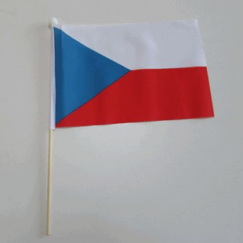 户外使用捷克共和国手挥旗促销