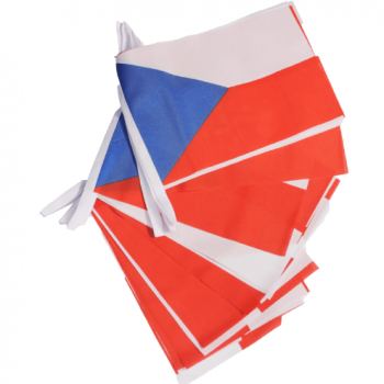 Bandera decorativa del empavesado de la República Checa de poliéster