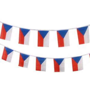 National Day decoration hanging Czech Republic bunting flag