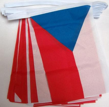 Czech Bunting Flag Custom Polyester Czech Republic String Flag