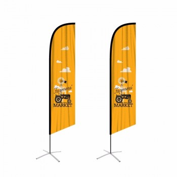 wholesale custom design tear drop flags banner beach feather flag