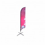 Förderung, die gedruckte Polyester-Fliegen-Strand-Flagge annonciert