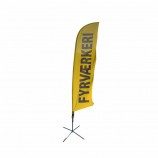 fertigen Sie Federflaggenfahnenstrand-Federflagge kundenspezifisch an