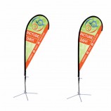 110g bandiera da spiaggia in piuma promozionale in tessuto a maglia