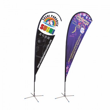 promotioneel gebruik outdoor veer vlag vliegende strand vlag banner teardrop vlag