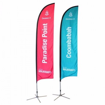 promoção impressão personalizada praia bandeira banners bandeira voando
