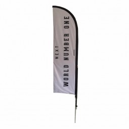 Bandeira de praia de penas resistentes ao vento de publicidade comercial