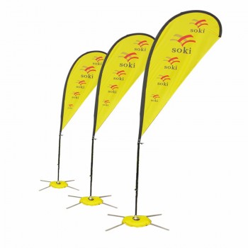 Outdoor-Träne Flagge Werbung Wind Swooper Polyester Beach Flag