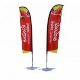 fliegende windbeständige Flaggendruckwerbung Tränenblechfederbanner flattern Blattstrandflagge