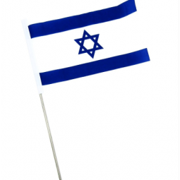 factory printed middle east country israel national flag with stick