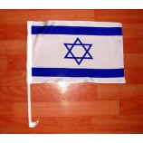 polyester israeli car flag wholesale israel car window flag