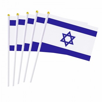 concurrerende prijs aangepaste promotionele israël stok vlag