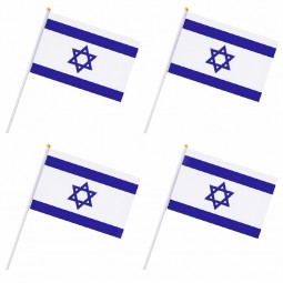 Hot sell small 14*21cm Israel hand flag for parade