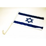 hecho en china poliéster barato israel bandera del coche