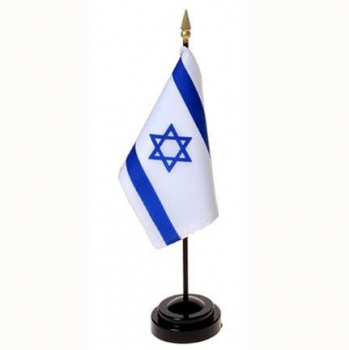 durable knitted polyester Israel small table flag