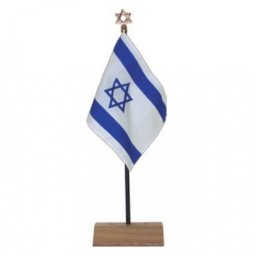 Knitted Polyester Israel Table Top Flag Wholesale