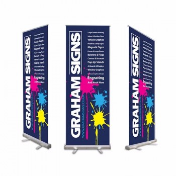 pop up banner scroll pancarta stand diseño personalizado negocio banner stands