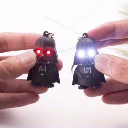 AILEND 2019 Star Wars Keyring Light Black Darth Vader Pendant LED KeyChain For Man Gift