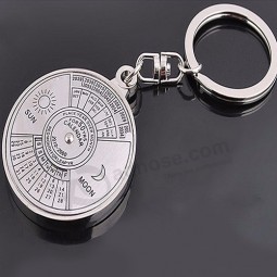 50 Years Perpetual Calendar personalised keyrings Keychain Silver Alloy Key Chain Ring Keyfob 6RMA