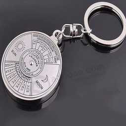 50 anos calendário perpétuo chaveiros personalizados chaveiro liga de prata anel chaveiro keyfob 6rma