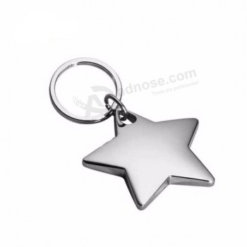 Großhandel benutzerdefinierte Druckguss billige Sterne Metall Schlüsselbund, personalisierte Schlüsselringe