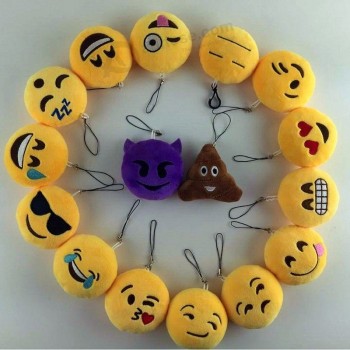 lnrrabc fashion cute emoji emoticon smiley face cute keychain pendant Key chain holder keyring soft Toy for women Men