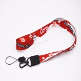 sublimatie bedrukt logo nylon geweven polyester promotionele nek lanyard