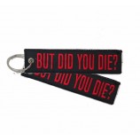 hotel holder Key ring with design pilot embroidery keychain keyring