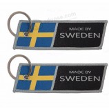 Gestickte Tags Großhandel Keychain Custom Design Sie besitzen gewebte Key Tag