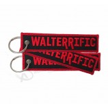 Überlegene Qualität Machen Sie Ihre eigenen Hang Tags Stickerei Keychain Patch Custom Key Tag