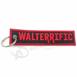 Kundenspezifisches Flug-Logo Kundengebundenes Stickerei Keychain Umbau