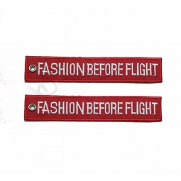 Schlüsselanhänger Customized Flight Keychain Label Embroidery Lace Designs