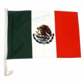 Promotional custom 30*45cm mexican car flag Mexico car drop flag