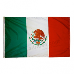 Fabric Flying Custom National Mexican Flag Printed Mexican Banner
