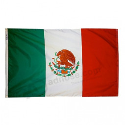 Stoff fliegen benutzerdefinierte nationale mexikanische Flagge gedruckt mexikanische Banner