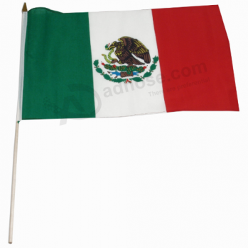 Fabrik Werbe Mexiko Hand wehende Flagge zum Verkauf