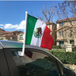 Hot selling polyester automobile Mexican car window flags