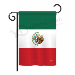 Knitted Polyester Garden Yard Mexico Flag for Outdoor
